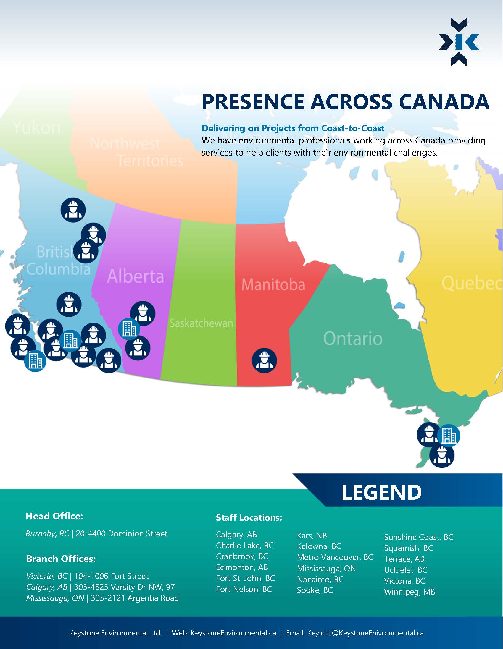 Keystone Map of Offices & Staff